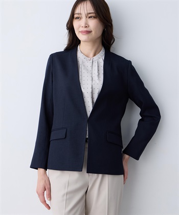 A/C DESIGN BY ALPHA CUBIC リネンライクカラーレスジャケット【セットアップ対応】_subthumb_6