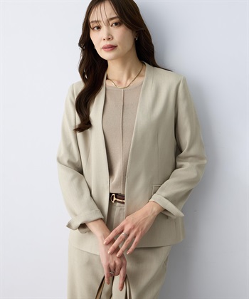 A/C DESIGN BY ALPHA CUBIC リネンライクカラーレスジャケット【セットアップ対応】_subthumb_9