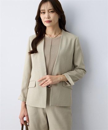 A/C DESIGN BY ALPHA CUBIC リネンライクカラーレスジャケット【セットアップ対応】_subthumb_10