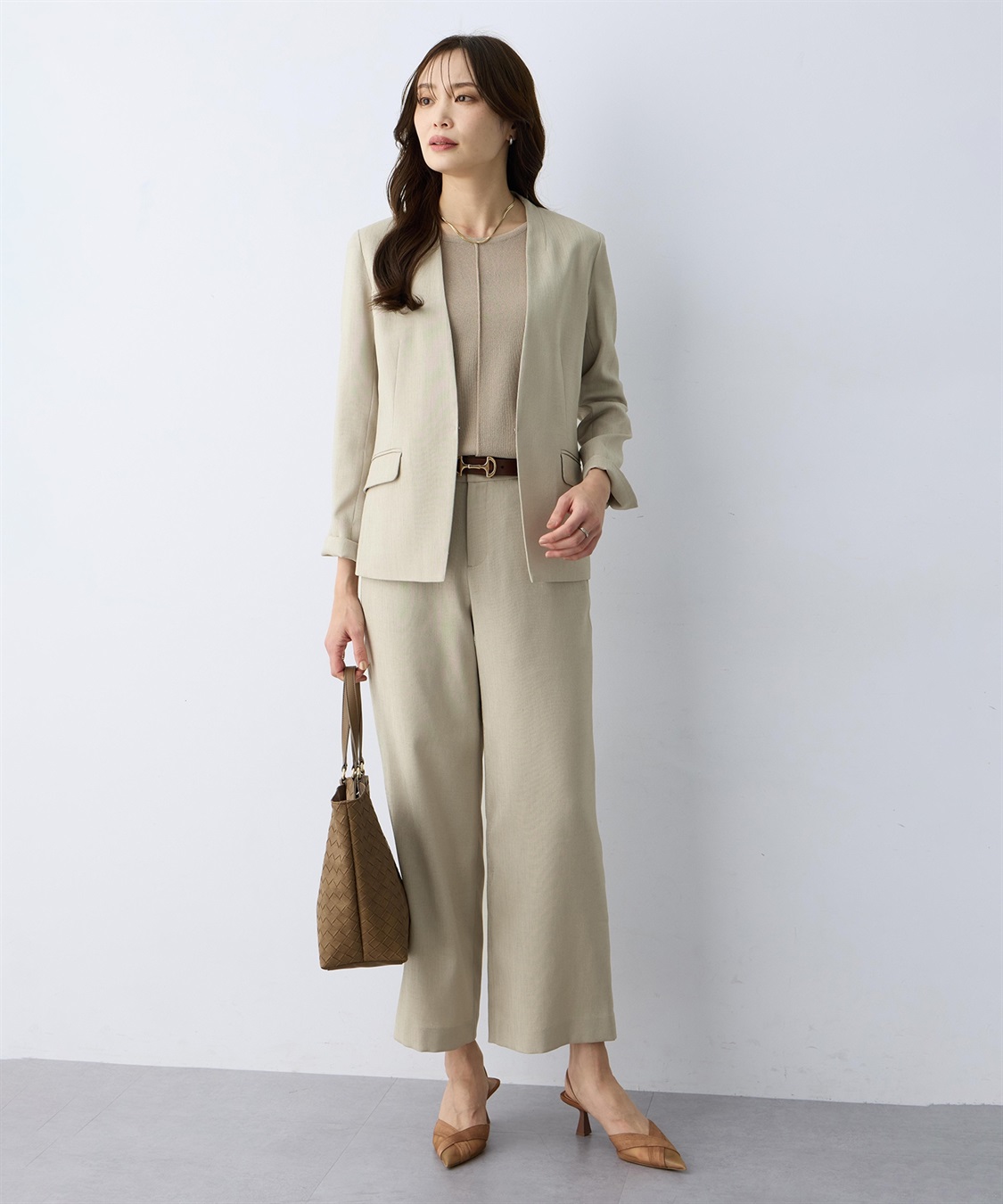 A/C DESIGN BY ALPHA CUBIC リネンライクカラーレスジャケット【セットアップ対応】_sub_15