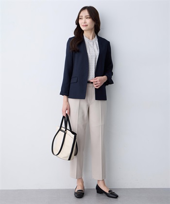 A/C DESIGN BY ALPHA CUBIC リネンライクカラーレスジャケット【セットアップ対応】_subthumb_16