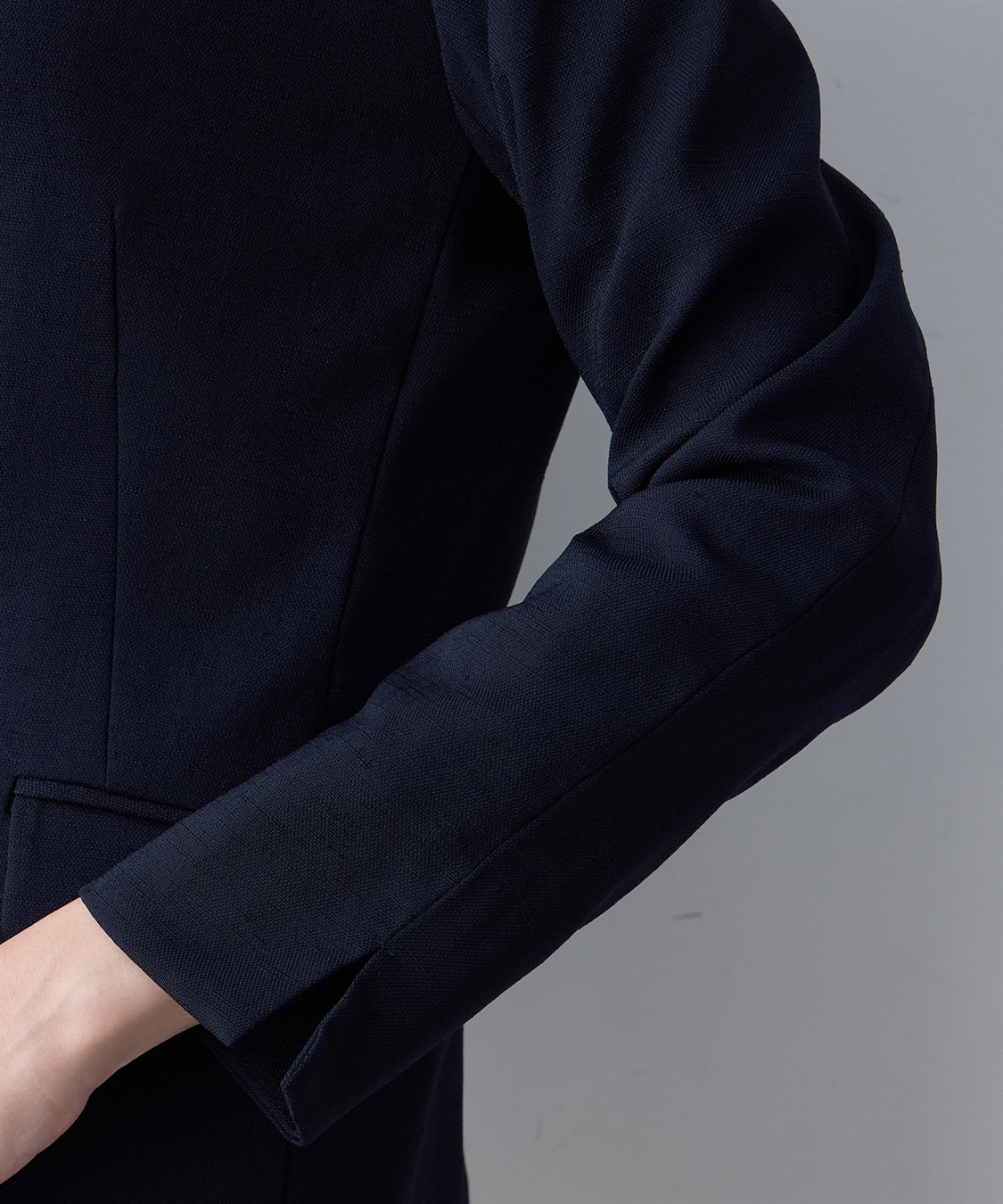 A/C DESIGN BY ALPHA CUBIC リネンライクカラーレスジャケット【セットアップ対応】_sub_19