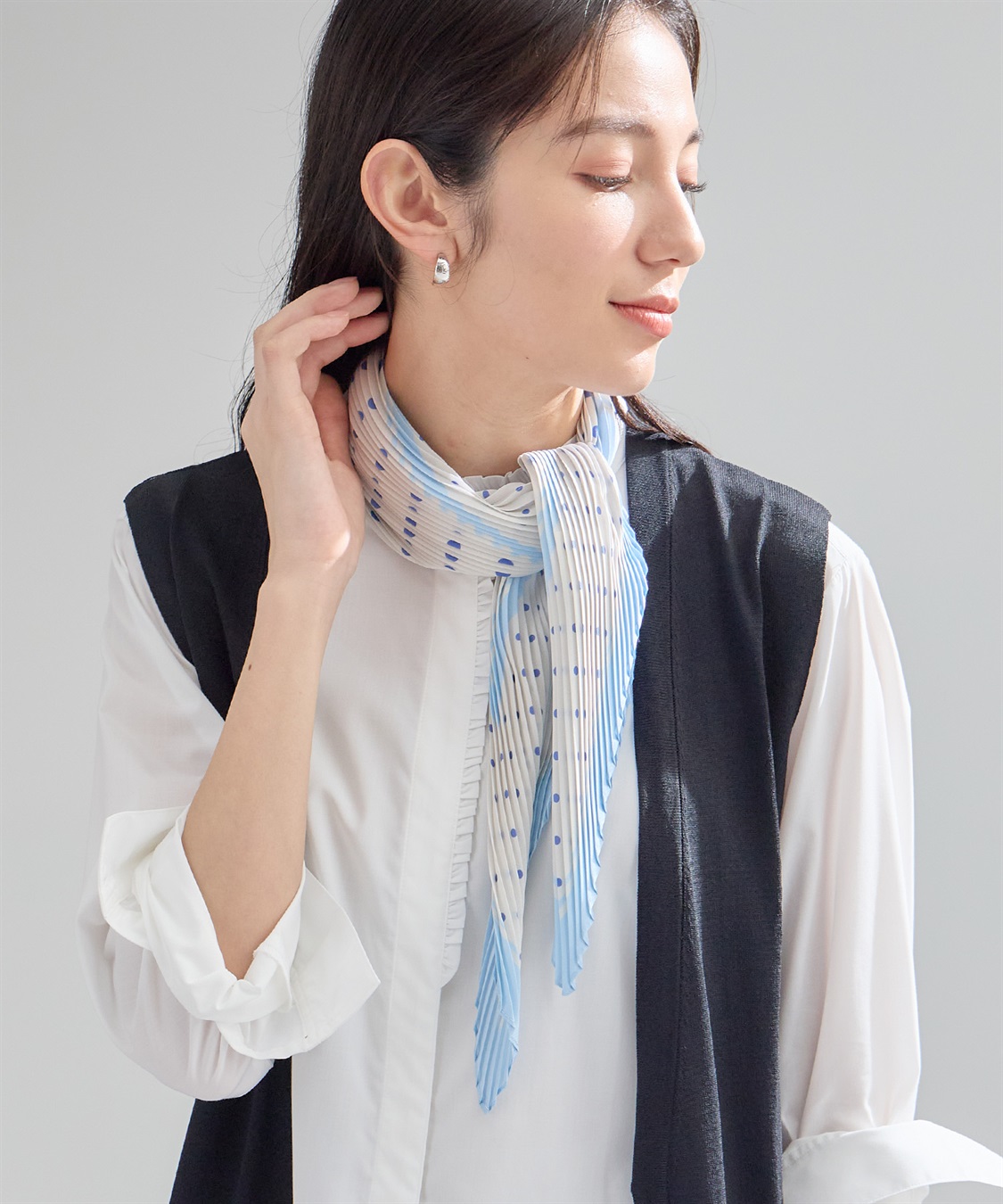 A/C DESIGN BY ALPHA CUBIC プリーツスカーフ_sub_1