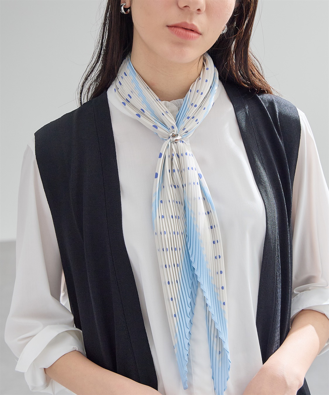 A/C DESIGN BY ALPHA CUBIC プリーツスカーフ_sub_3