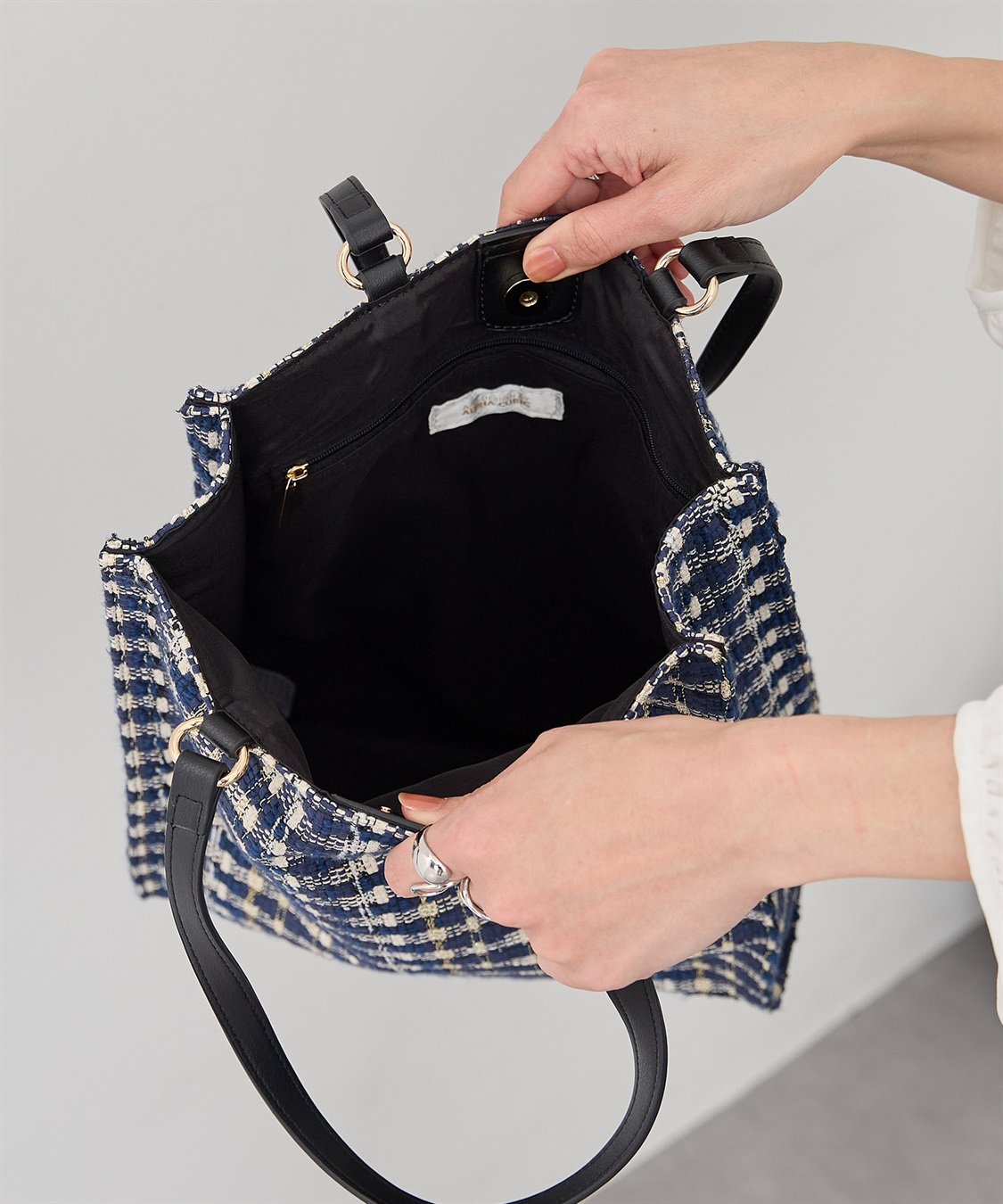 A/C DESIGN BY ALPHA CUBIC ツイードバッグ【A4対応】_sub_21