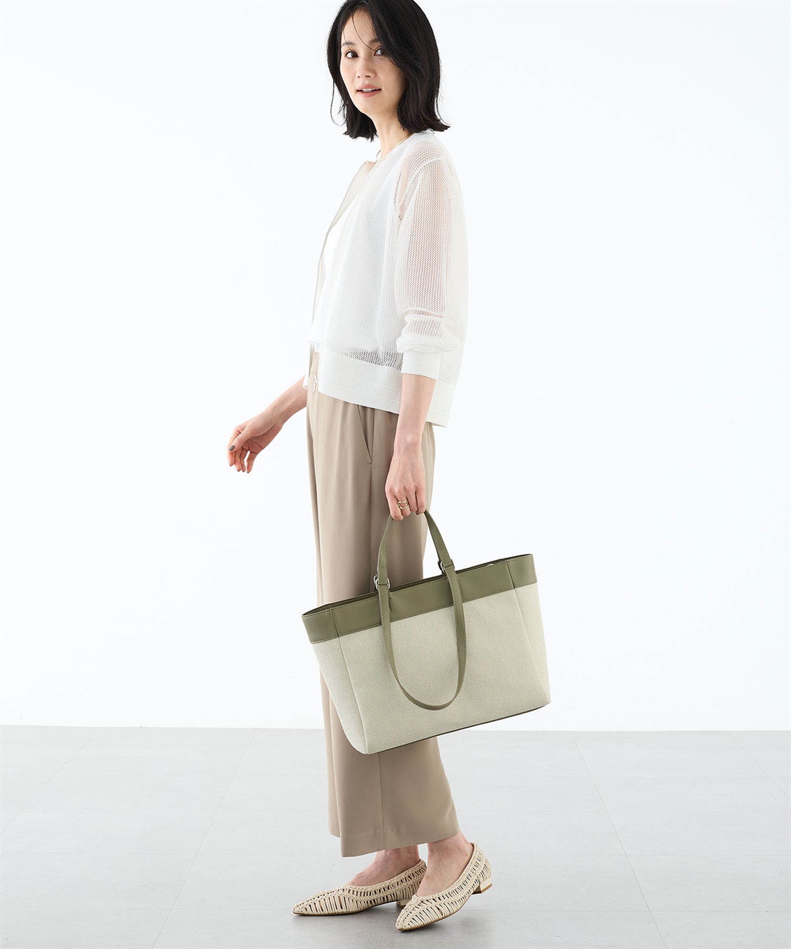 A/C DESIGN BY ALPHA CUBIC 合皮×キャンバスバッグ【A4対応・2WAY】_sub_2