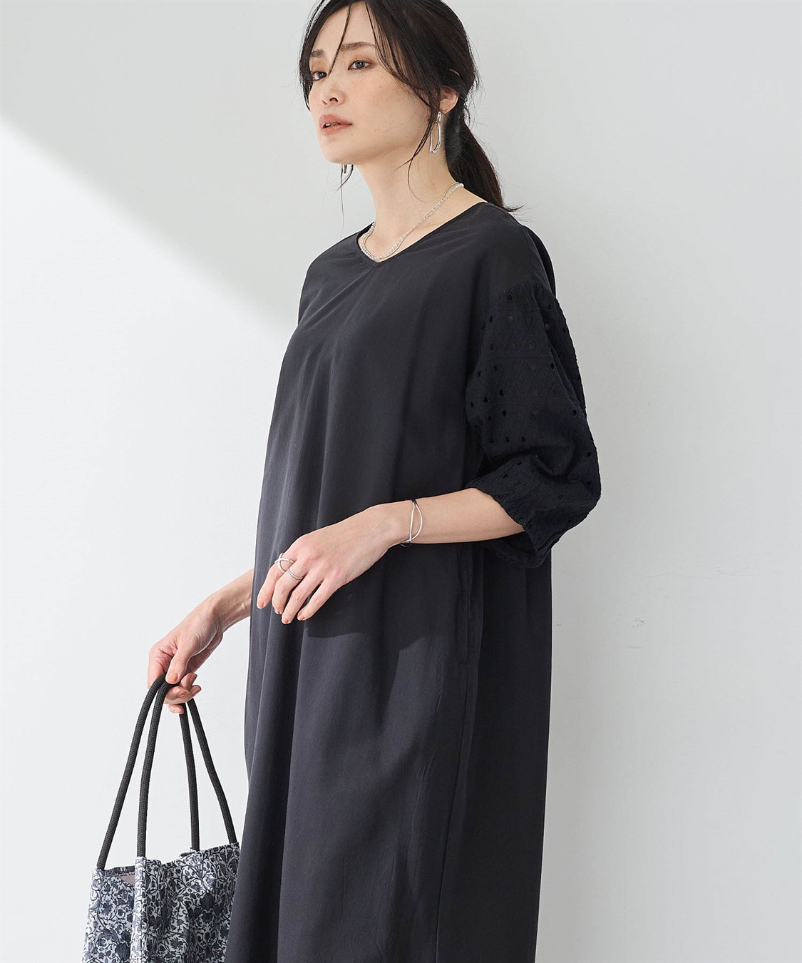 A/C DESIGN BY ALPHA CUBIC チェーン×クリアストーン2連ネックレス_sub_4