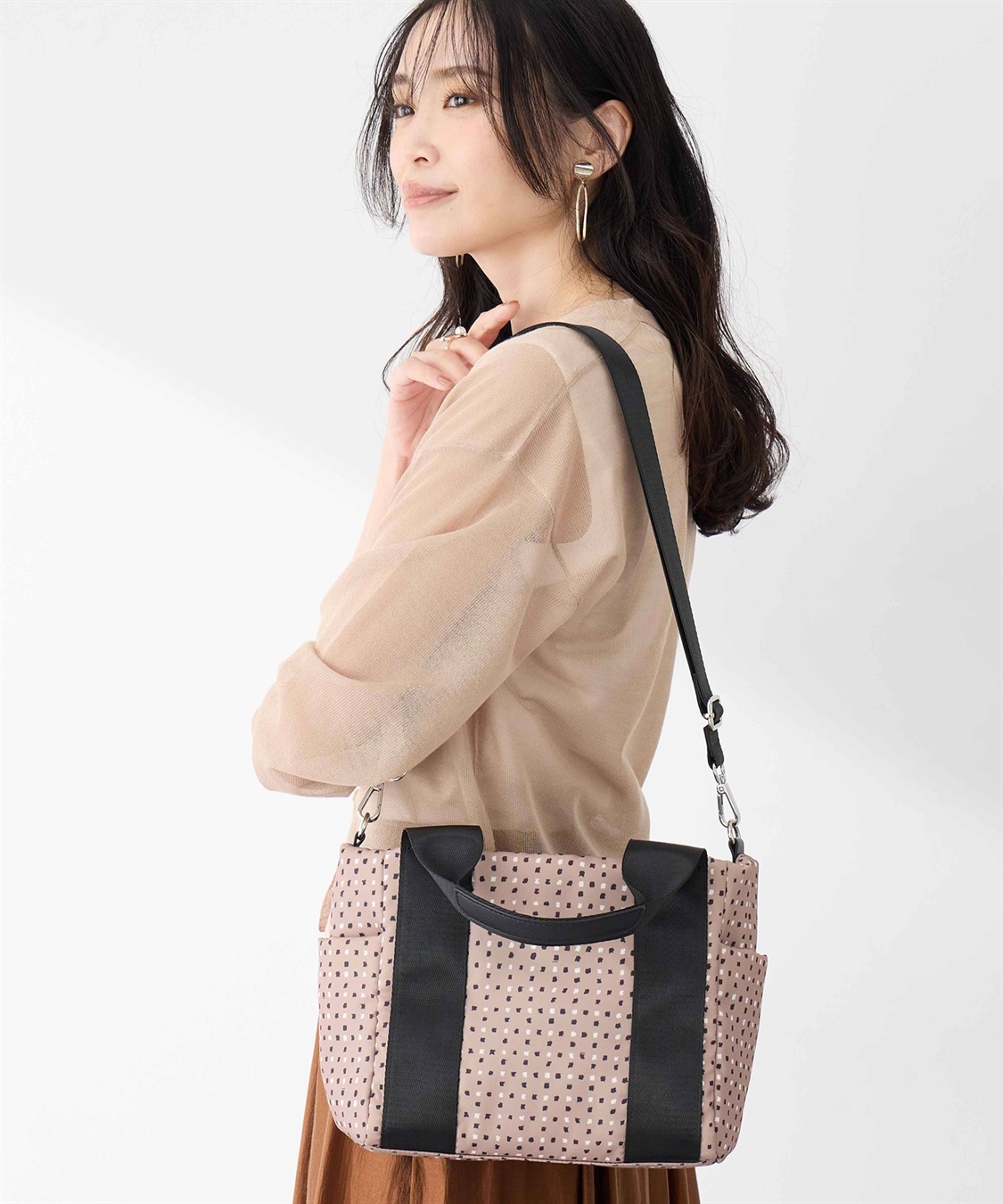 A/C DESIGN BY ALPHA CUBIC アルコラージュプリント2WAYプリントバッグ_sub_1