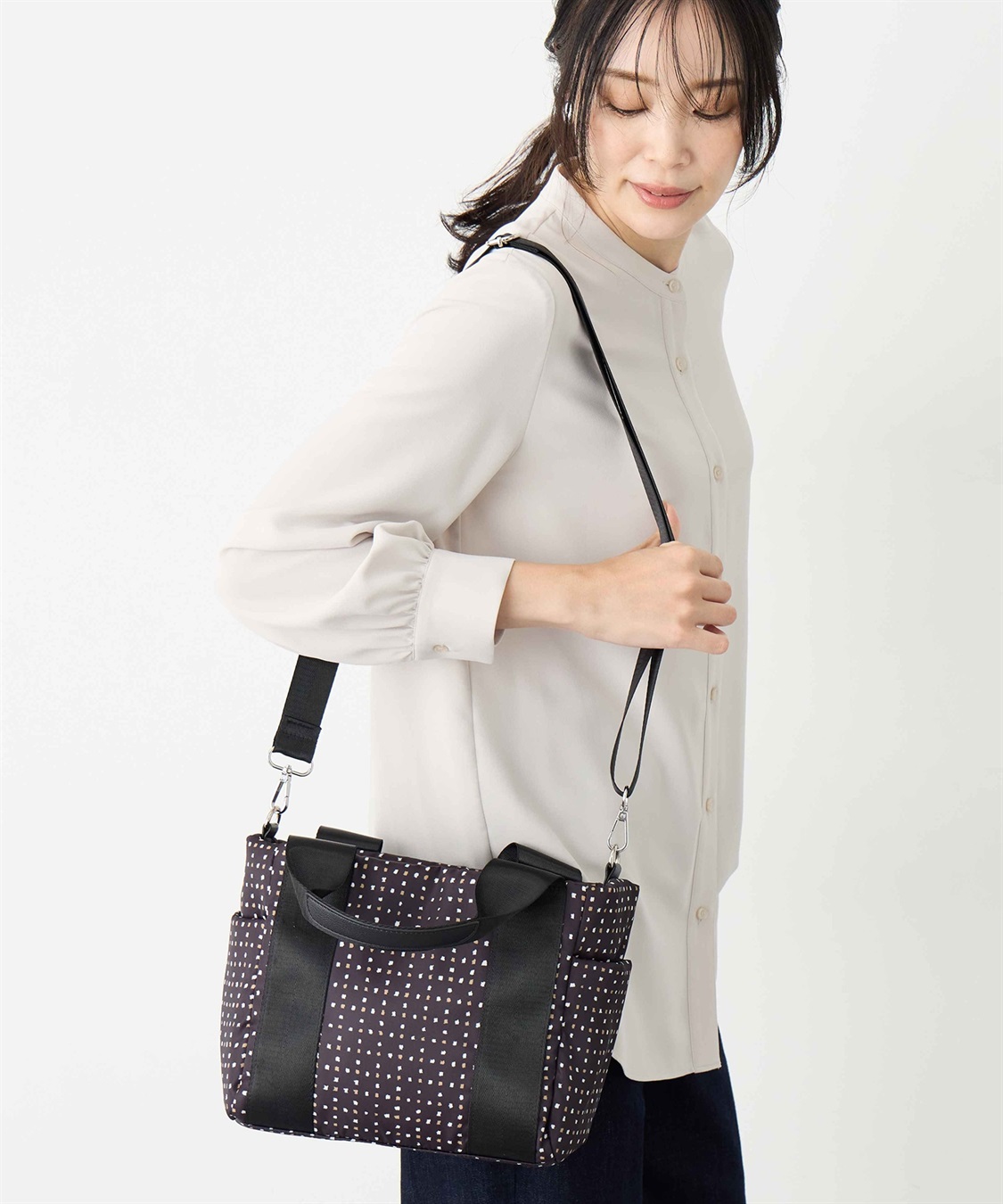 A/C DESIGN BY ALPHA CUBIC アルコラージュプリント2WAYプリントバッグ_sub_2