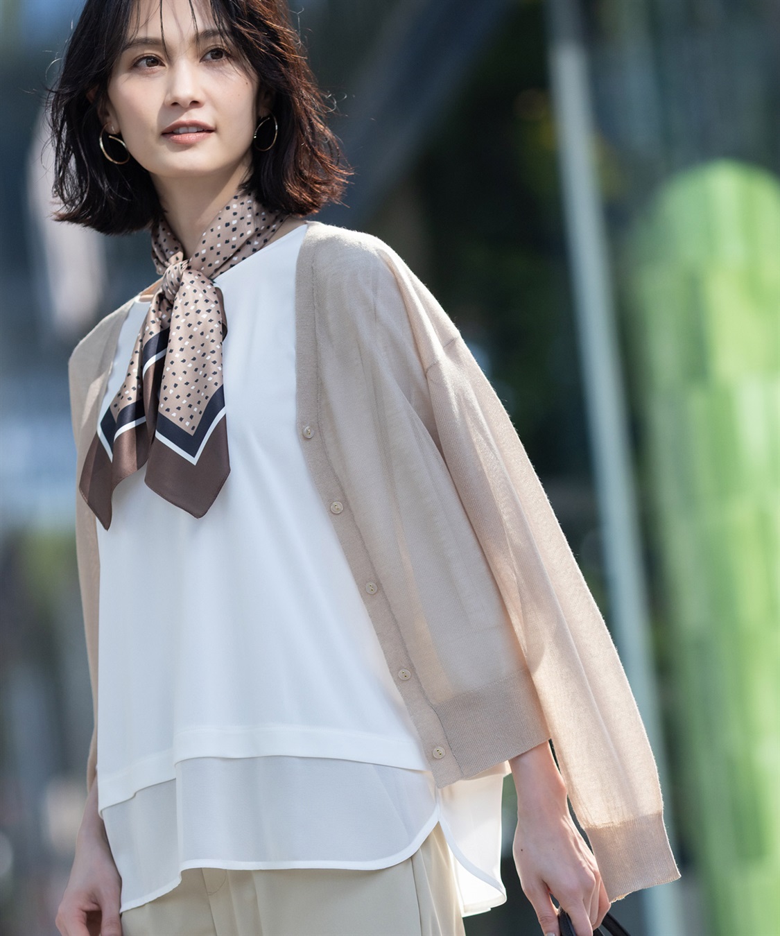 A/C DESIGN BY ALPHA CUBIC アルコラージュプリントスカーフ_sub_4