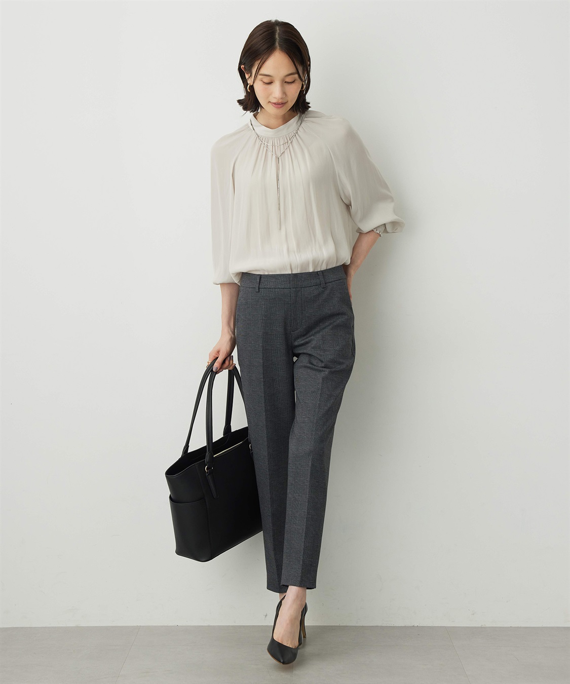 A/C DESIGN BY ALPHA CUBIC ラインストーンチェーンネックレス_sub_5