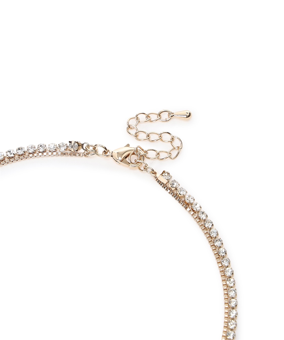 A/C DESIGN BY ALPHA CUBIC ラインストーンチェーンネックレス_sub_9