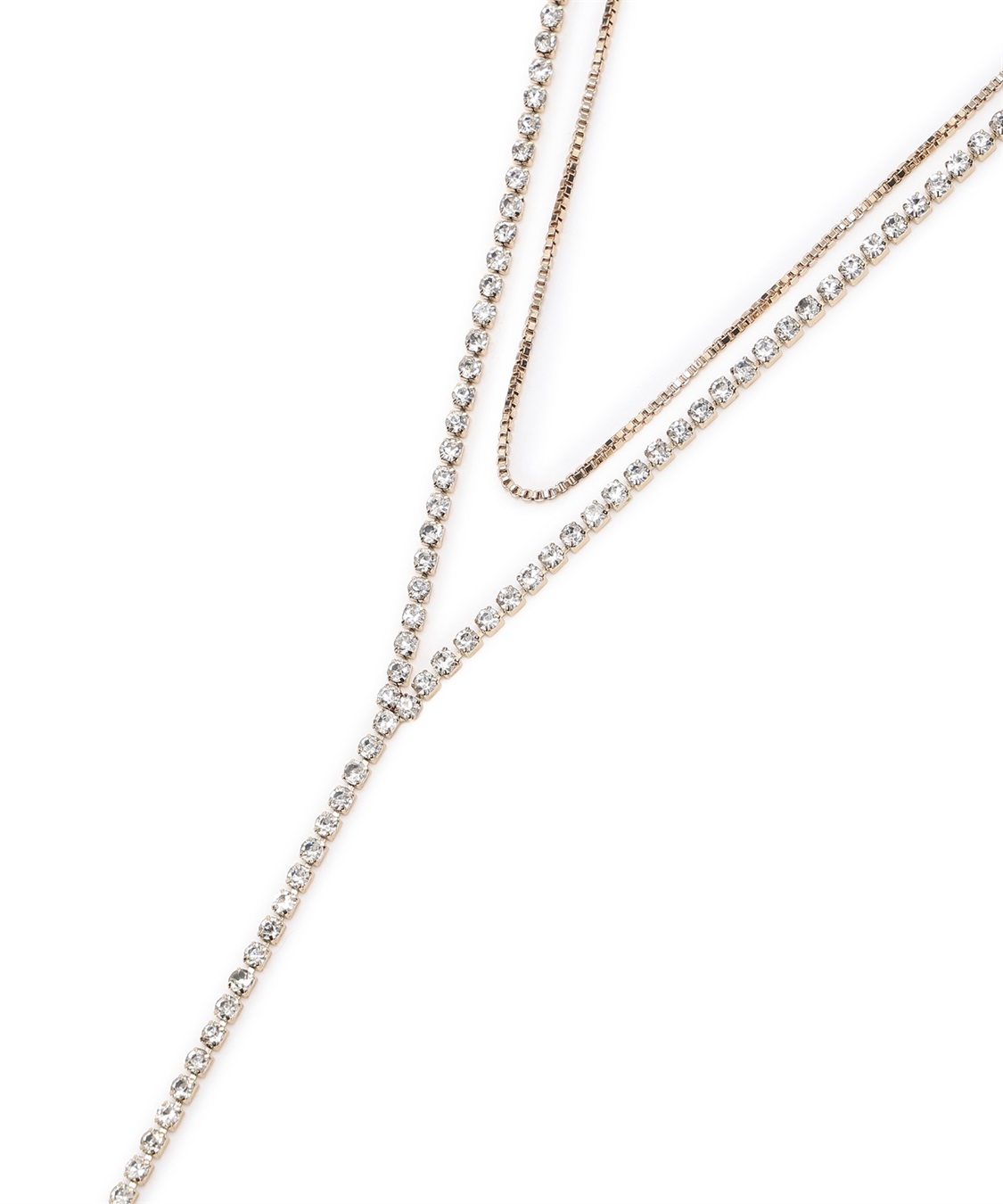 A/C DESIGN BY ALPHA CUBIC ラインストーンチェーンネックレス_sub_10