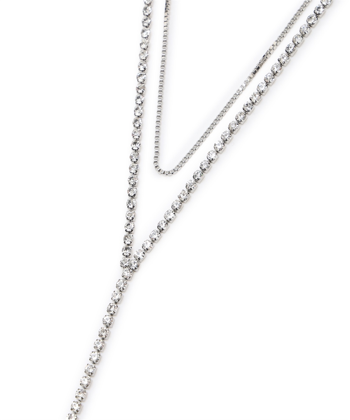 A/C DESIGN BY ALPHA CUBIC ラインストーンチェーンネックレス_sub_11