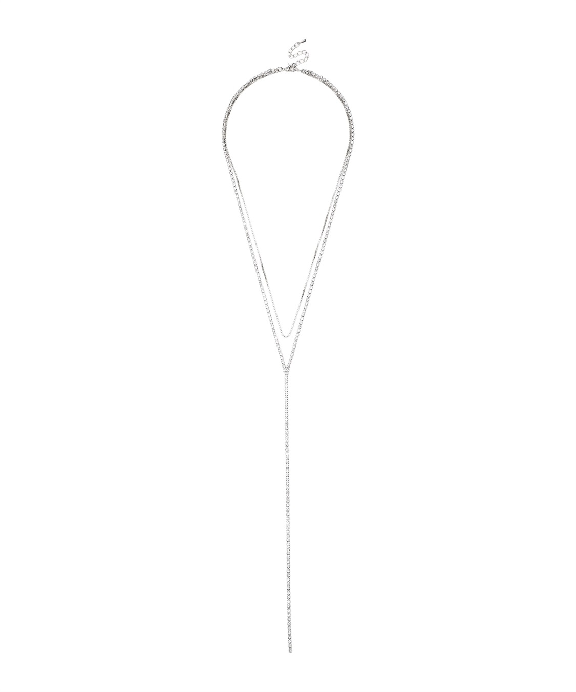 A/C DESIGN BY ALPHA CUBIC ラインストーンチェーンネックレス_sub_12