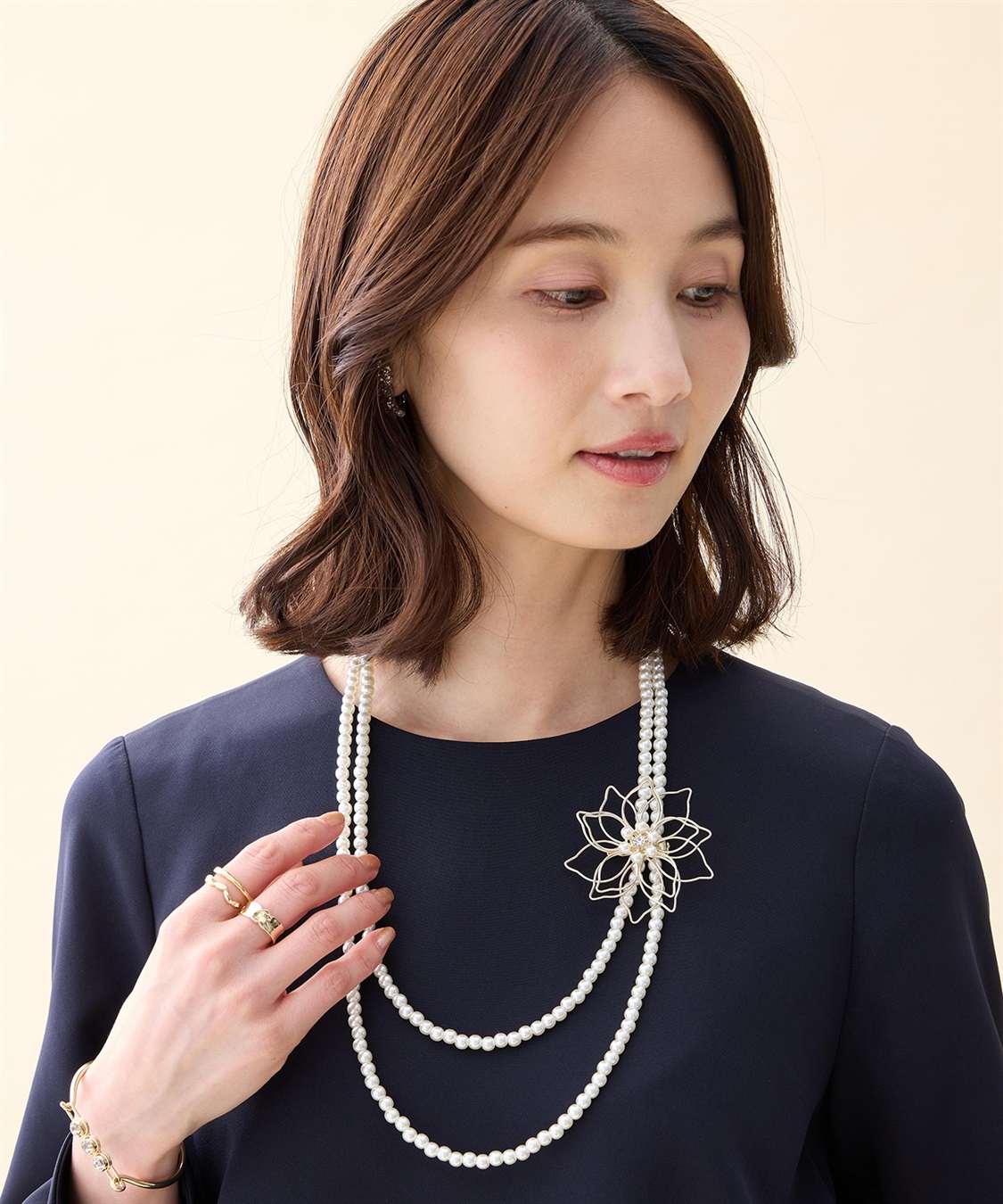 A/C DESIGN BY ALPHA CUBIC ブローチ付きネックレス_sub_2