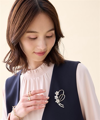 A/C DESIGN BY ALPHA CUBIC リボンモチーフブローチ_subthumb_1