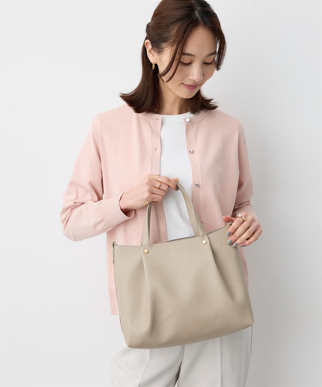 A/C DESIGN BY ALPHA CUBIC ハンドバッグ_sub_3