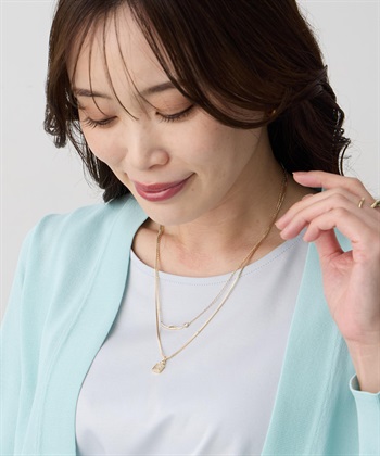 A/C DESIGN BY ALPHA CUBIC ２連モチーフトップネックレス_subthumb_1