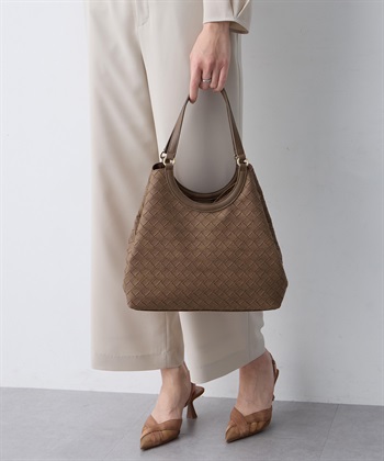 A/C DESIGN BY ALPHA CUBIC 編み込み風合皮トートバッグ_subthumb_1