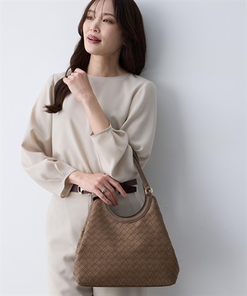 A/C DESIGN BY ALPHA CUBIC 編み込み風合皮トートバッグ_subthumb_2