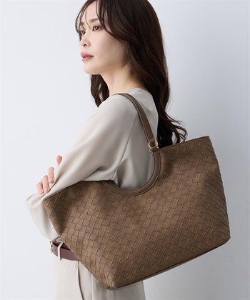 A/C DESIGN BY ALPHA CUBIC 編み込み風合皮トートバッグ_subthumb_3