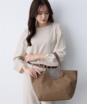 A/C DESIGN BY ALPHA CUBIC 編み込み風合皮トートバッグ_subthumb_4