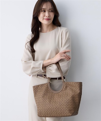 A/C DESIGN BY ALPHA CUBIC 編み込み風合皮トートバッグ_subthumb_5