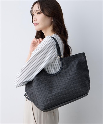 A/C DESIGN BY ALPHA CUBIC 編み込み風合皮トートバッグ_subthumb_7