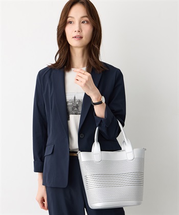 A/C DESIGN BY ALPHA CUBIC パンチング合皮2WAYトートバッグ_subthumb_3