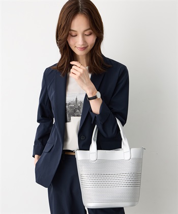 A/C DESIGN BY ALPHA CUBIC パンチング合皮2WAYトートバッグ_subthumb_4