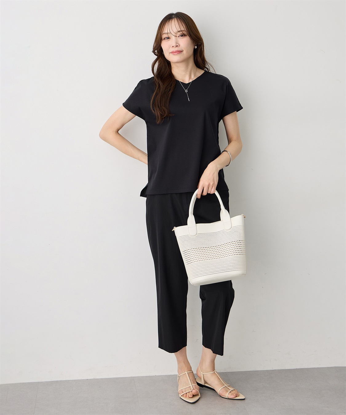 A/C DESIGN BY ALPHA CUBIC パンチング合皮2WAYトートバッグ_sub_12