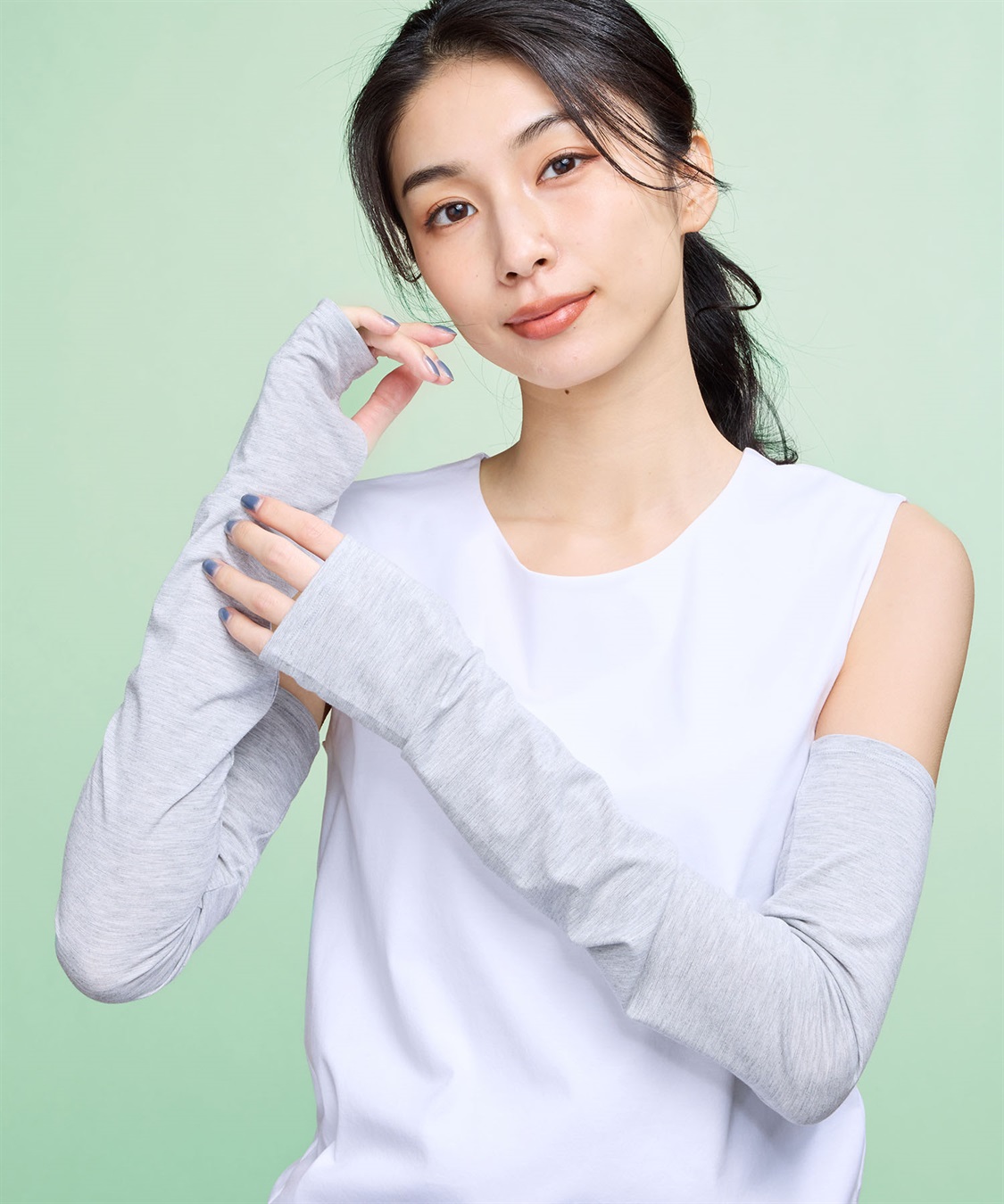 A/C DESIGN BY ALPHA CUBIC ラメアームカバー【接触冷感・UVカット】_sub_1