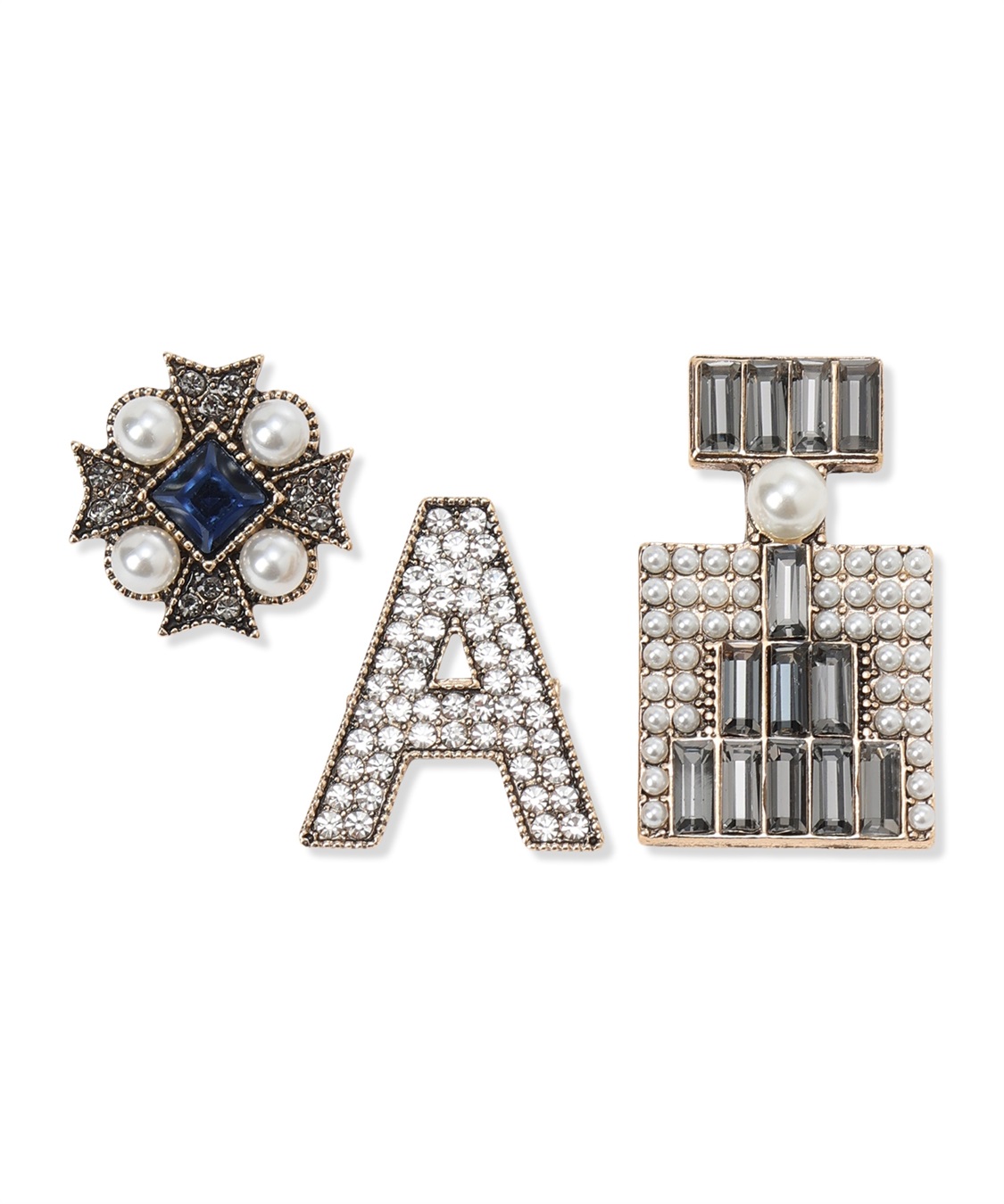 A/C DESIGN BY ALPHA CUBIC モチーフビジューブローチ【3点セット】_sub_4