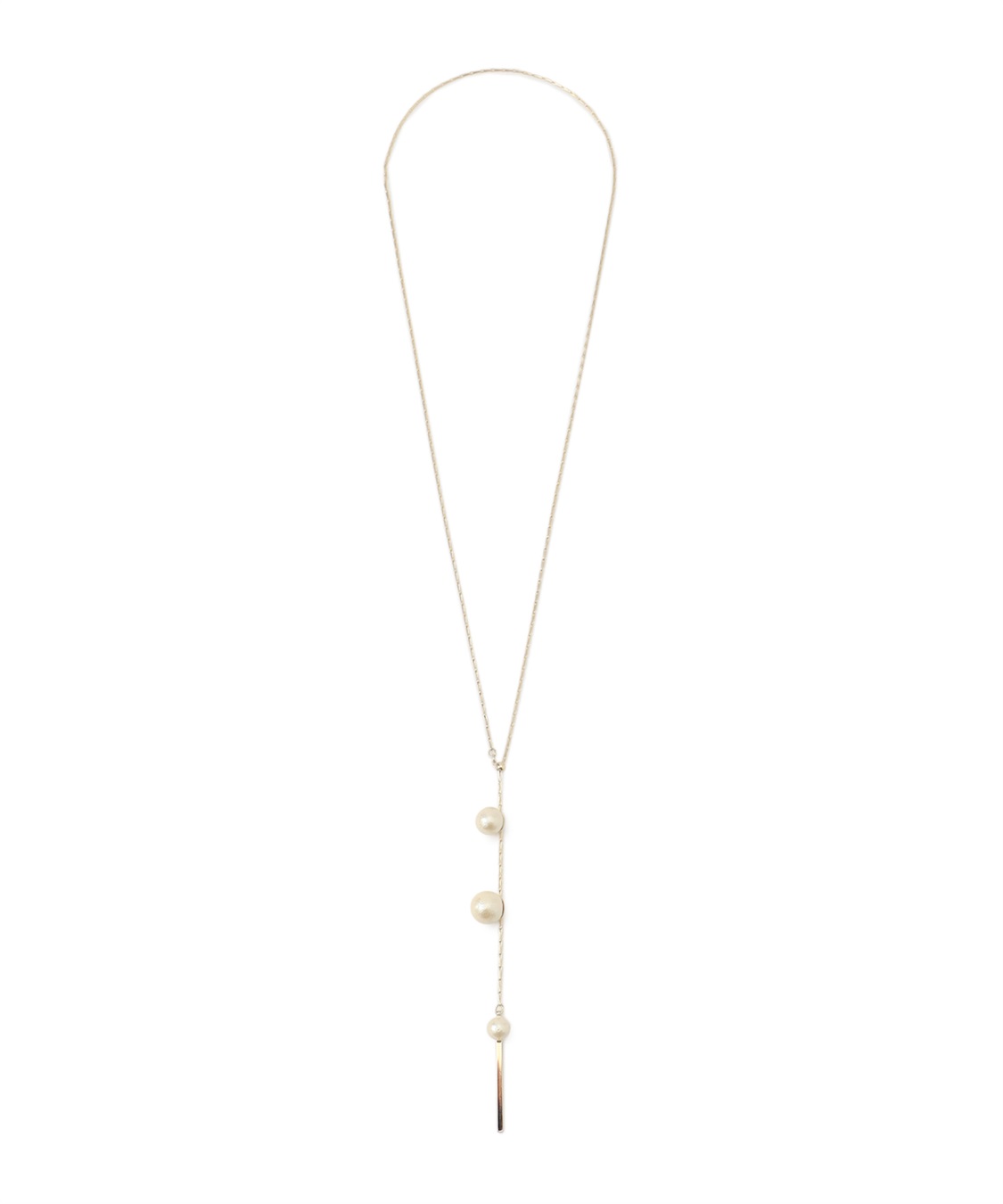A/C DESIGN BY ALPHA CUBIC パールモチーフトップネックレス_sub_1