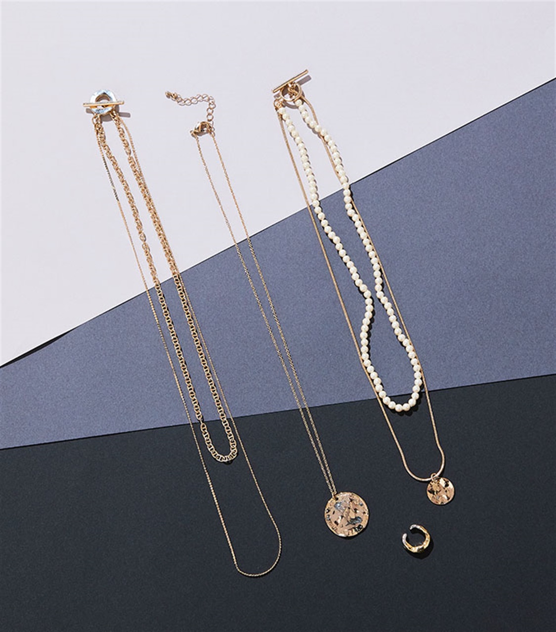 A/C DESIGN BY ALPHA CUBIC 展開店舗限定チェーン×パール2連ネックレス_sub_13