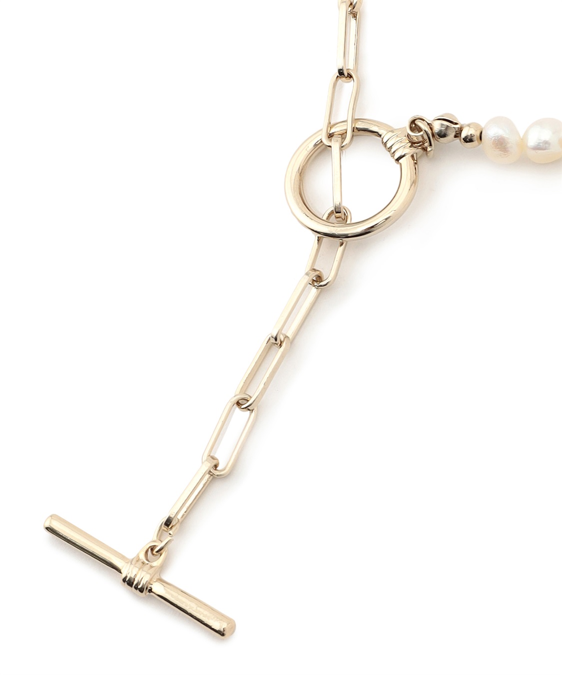 A/C DESIGN BY ALPHA CUBIC 淡水パールチェーンネックレス_sub_5