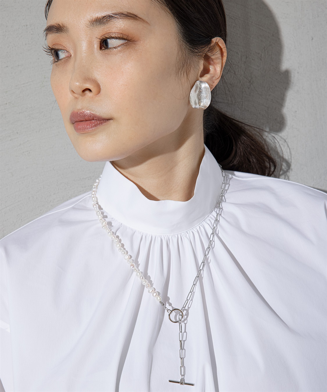 A/C DESIGN BY ALPHA CUBIC 淡水パールチェーンネックレス_sub_9