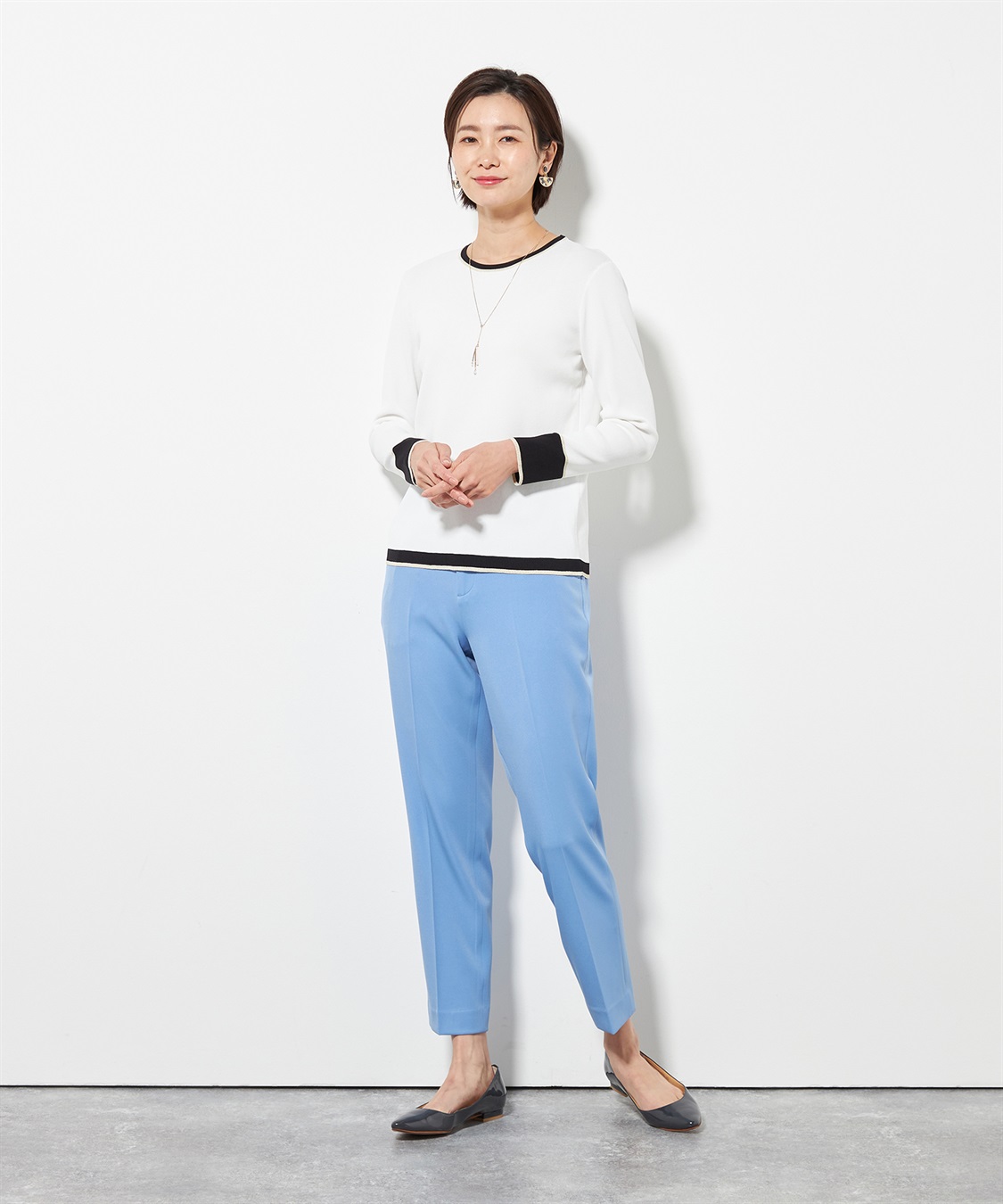 A/C DESIGN BY ALPHA CUBIC パールトップラリエットネックレス_sub_4