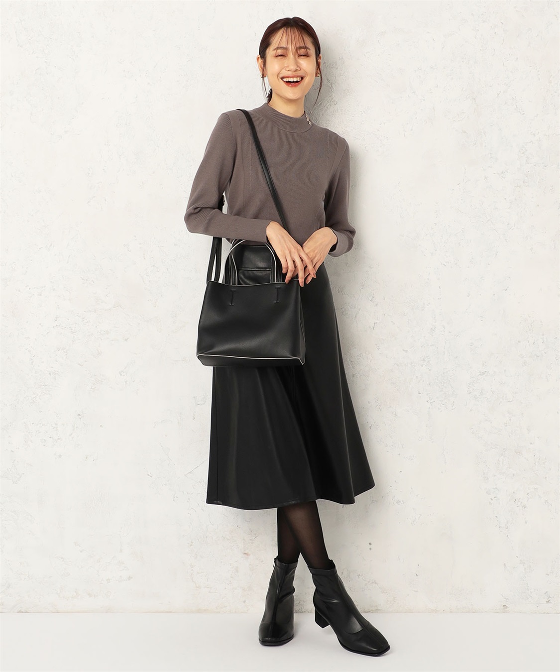 A/C DESIGN BY ALPHA CUBIC エコレザー2WAYトートバッグ_sub_7