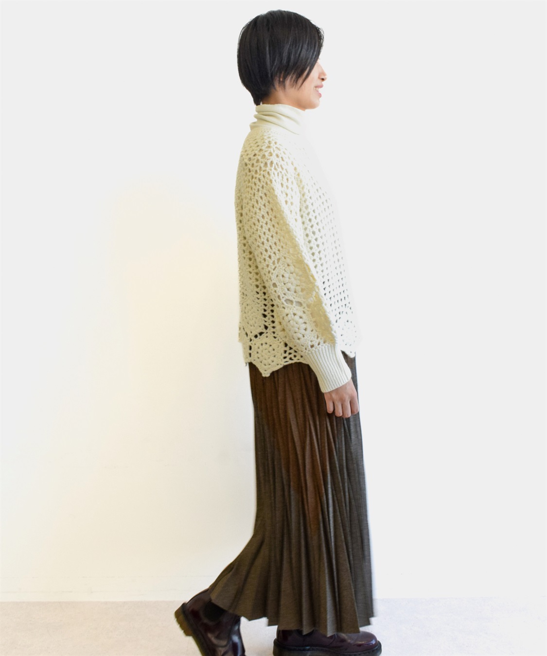 ニット・セーター IONSEOUL round pigment KNIT (4color) JE575 カラーメッシュニット | ファッション通販サイト NUGU