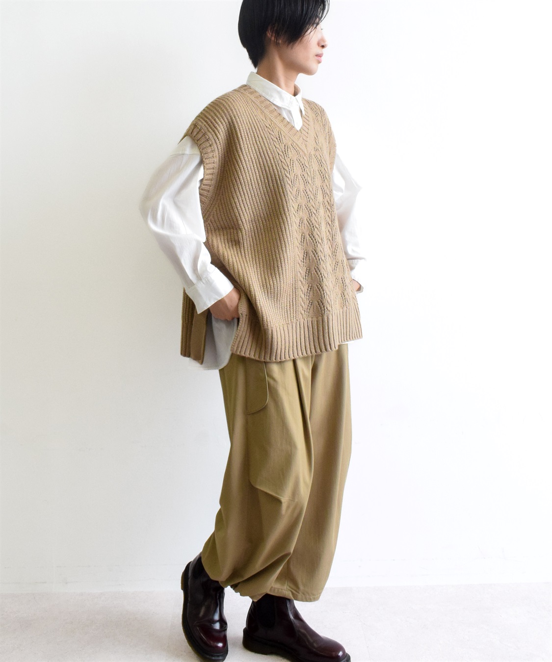 ニットベスト×長袖シャツセット ATSURO TAYAMA｜クロスプラス