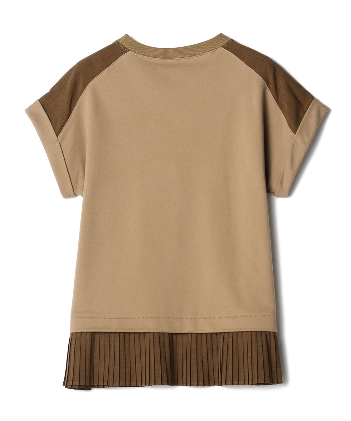 ATSURO TAYAMA 裾プリーツ付き異素材コンビトップス_sub_4