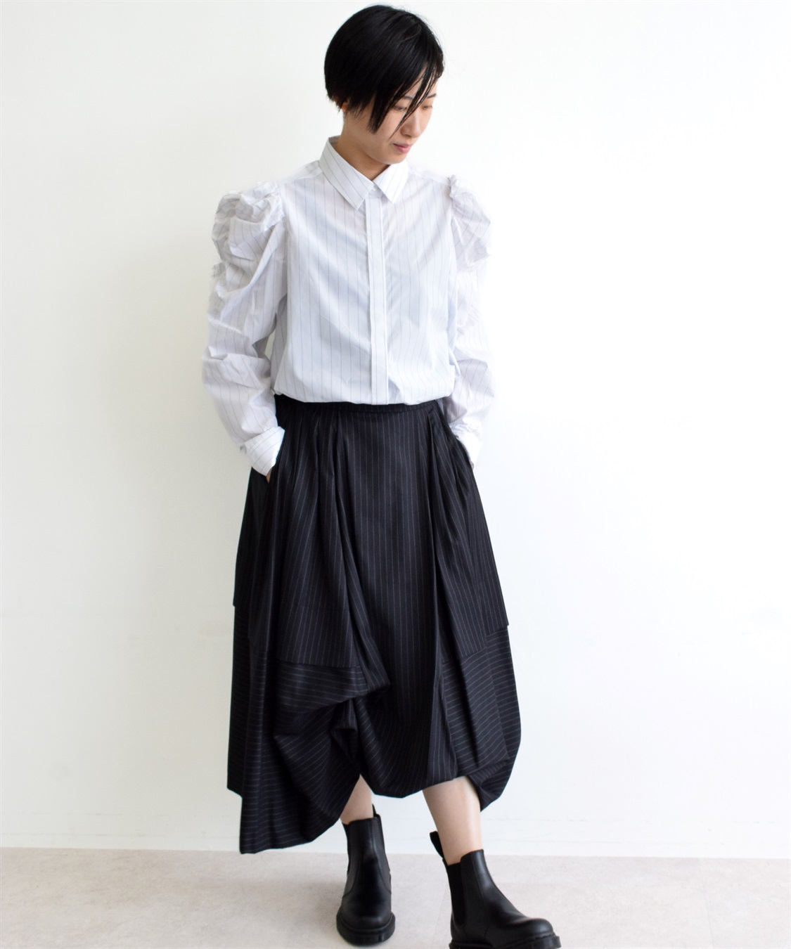 ATSURO TAYAMA ボリューム袖ストライプシャツ_sub_6