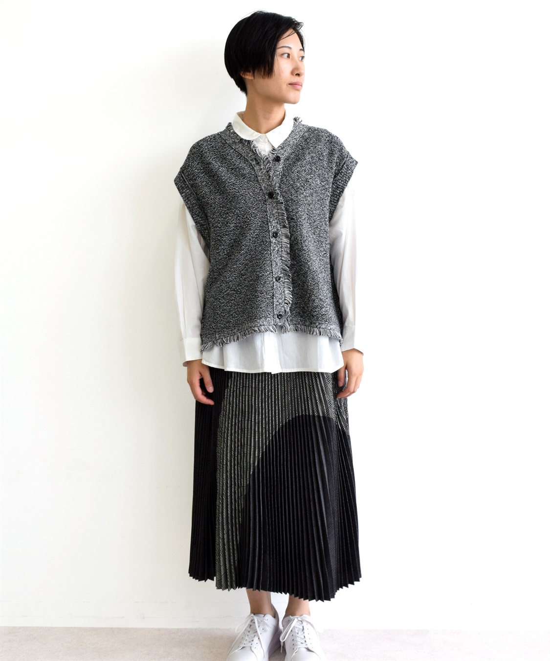 ATSURO TAYAMA ブラウスつきツイード風ニットベスト_sub_13