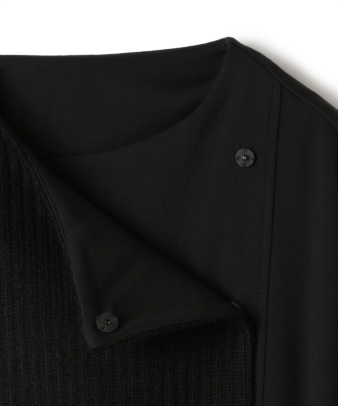 ATSURO TAYAMA 異素材切り替えペプラムカーデ_sub_5