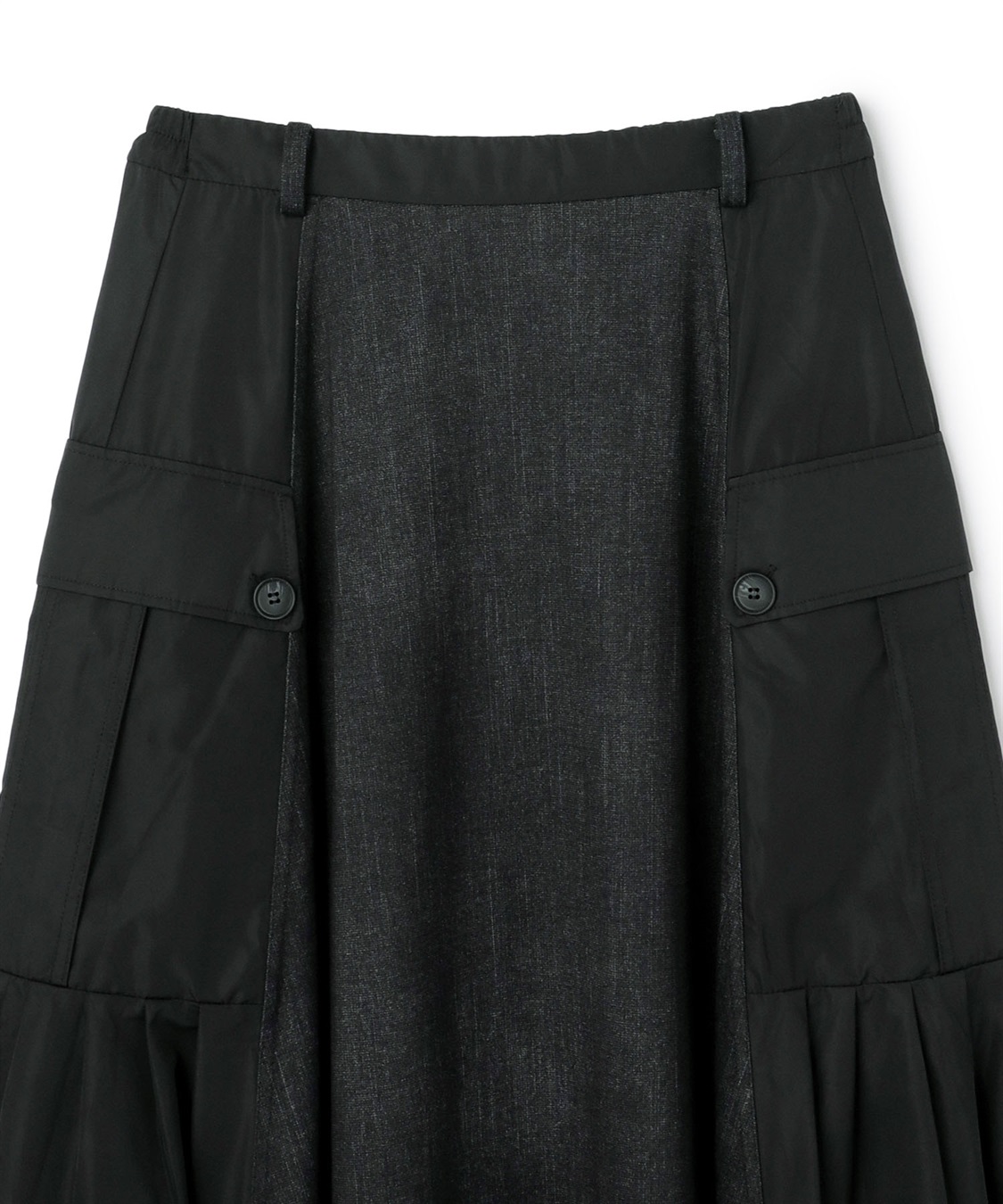 ATSURO TAYAMA ジャージデニム×タフタスカート_sub_2