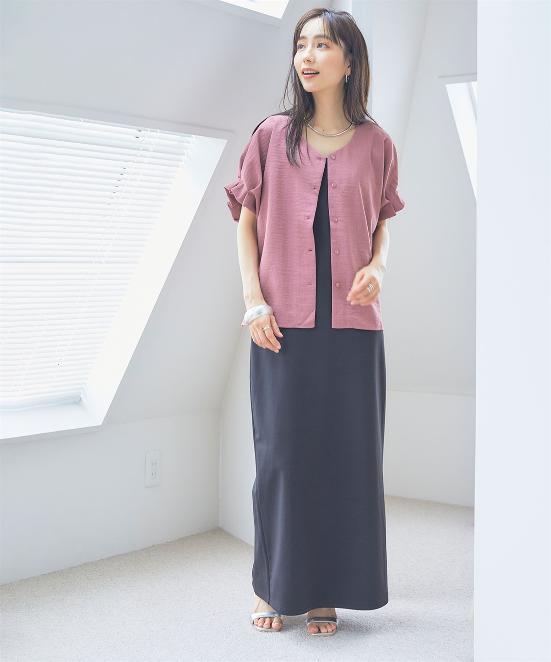 CROSS FUNCTION 《シワになりにくい》サマナチュラ袖ボリュームタックブラウス【CF/クロスファンクション】_sub_24