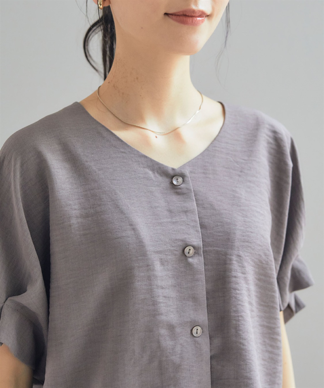 CROSS FUNCTION 《シワになりにくい》サマナチュラ袖ボリュームタックブラウス【CF/クロスファンクション】_sub_25