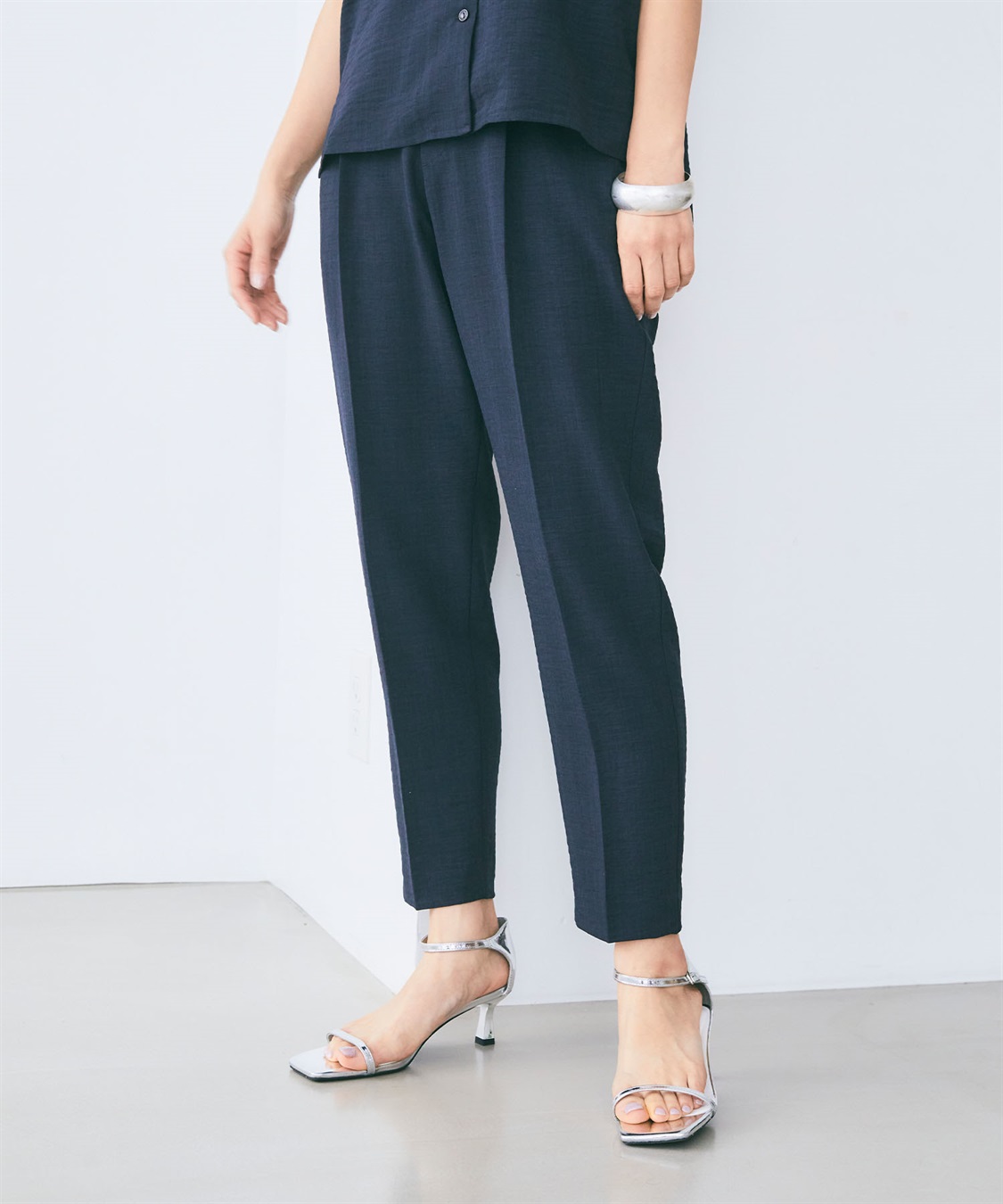 CROSS FUNCTION 【メディア掲載】《UVカット》サマナチュラセンタープレステーパードパンツ【CF/クロスファンクション】_sub_2